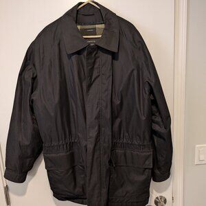 Liz Claiborne Men's Jacket Coat Black Flap Pockets Size XXL